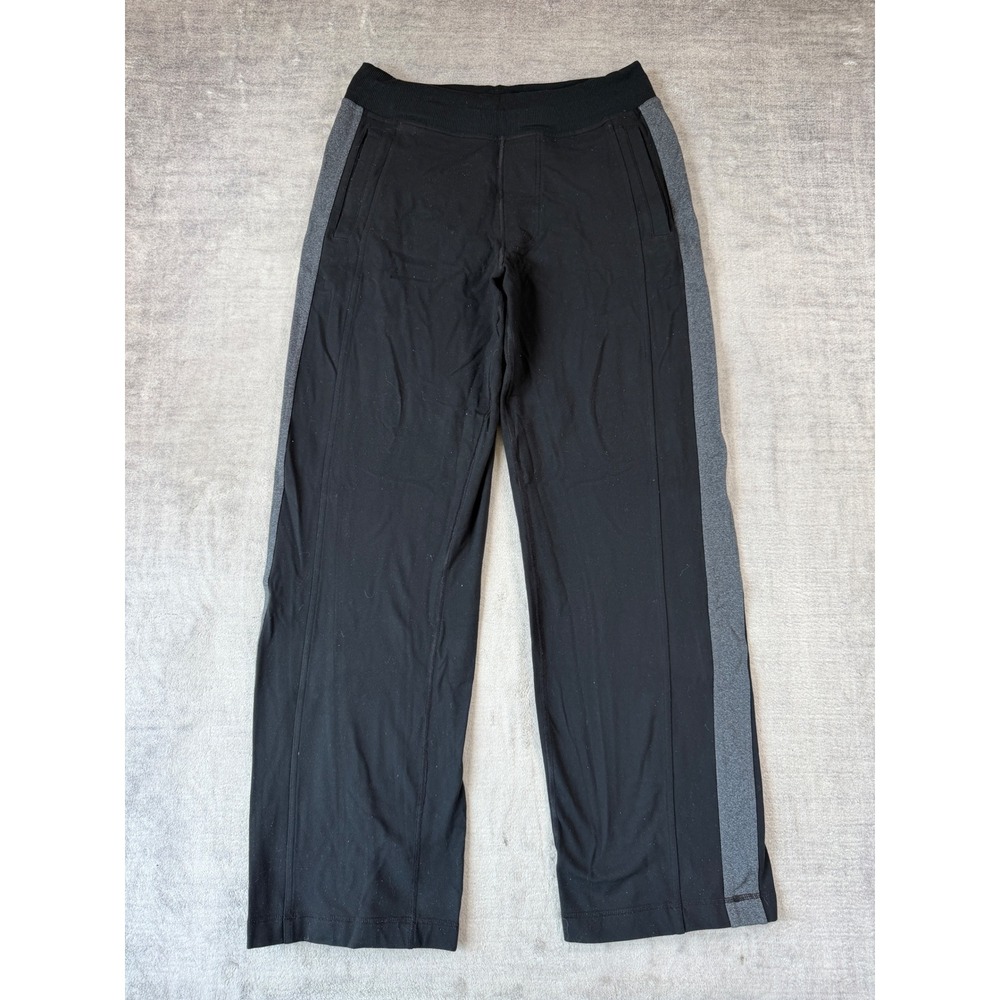 Lululemon Athletic Pants Men Medium Black Kung Fu Side Stripe Relaxed Track Yoga